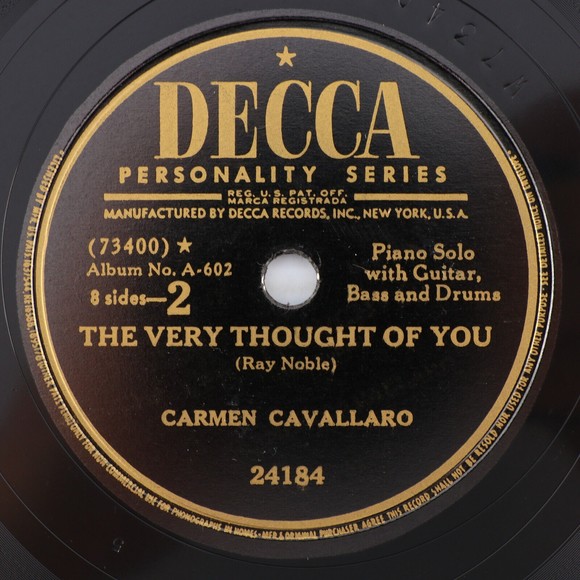 Carmen Cavallaro – Dancing In The Dark - 4x 10" 78 rpm Record Book Set P-169 - Picture 10 of 16